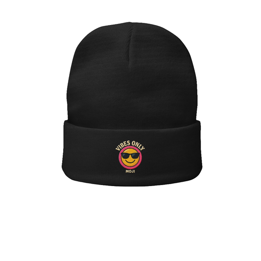 Moji Embroidered Beanie