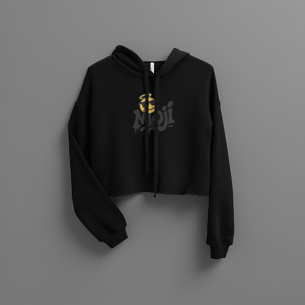 Moji Crop Hoodie